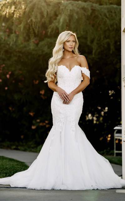 Model wearing a bridal gown