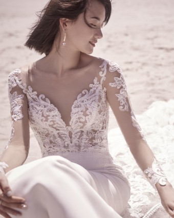 Style #Cambridge Dawn-21SW340 #0 default Ivory with Soft Nude Accent (gown with Nude Illusion) thumbnail