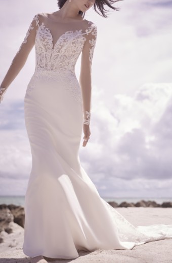 Style #Cambridge Dawn-21SW340 #2 Ivory with Soft Nude Accent (gown with Nude Illusion) thumbnail