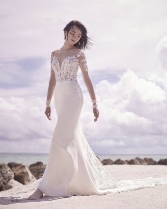 Style #Cambridge Dawn-21SW340 #6 Ivory with Soft Nude Accent (gown with Nude Illusion) thumbnail