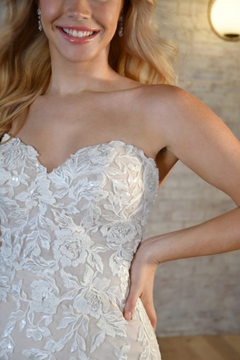 Here & Now Style #7544 #2 Ivory/Almond (ZN11 - W/No Beading or Sequin Glitter Net Tulle) thumbnail