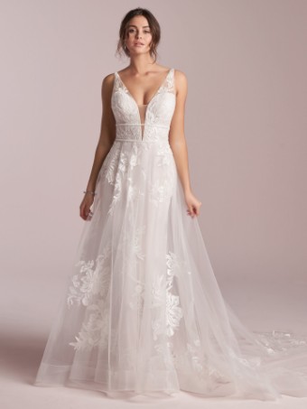 Here & Now Style #Priscilla #0 default Ivory over Misty Mauve (gown with Nude Illusion) thumbnail