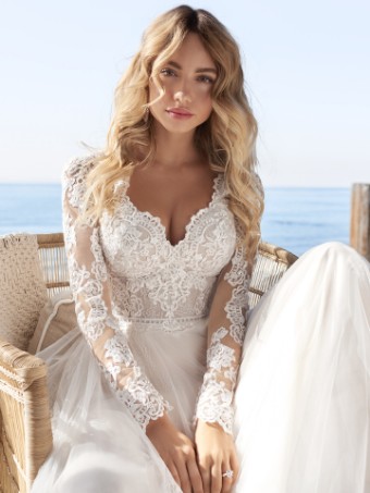 Here & Now Style #Iris #2 Ivory (gown with Ivory Illusion) thumbnail
