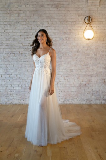 Here & Now Style #7514 #0 default (IV-IVR) Ivory Lace and Tulle over Ivory Gown thumbnail