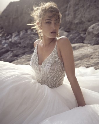 Here & Now Style #Bannock -  23SK098A02 #1 Ivory/Silver Accent (gown w/Natural Illusion) thumbnail