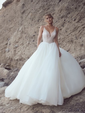 Here & Now Style #Bannock -  23SK098A02 #0 default Ivory/Silver Accent (gown w/Natural Illusion) thumbnail