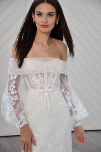 Here & Now Style #LE1197 #2 Ivory/Ivory/Ivory (CR11 - W/Beading & W/Ivory Belt) thumbnail