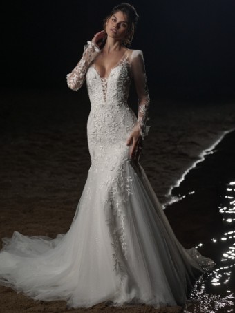 Here & Now Style #Atherton - 9SC036A02 #0 default All Ivory (gown with Ivory Illusion) thumbnail