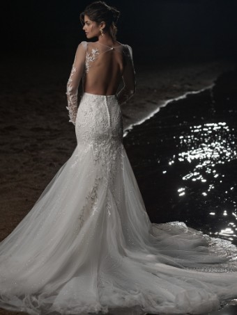 Here & Now Style #Atherton - 9SC036A02 #2 All Ivory (gown with Ivory Illusion) thumbnail