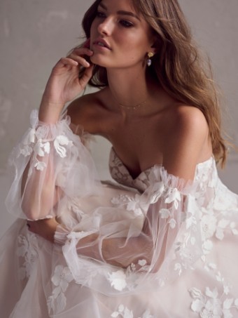 Rebecca Ingram Style #RUBY (24RS186A01 - Unlined bodice) #0 default All Ivory Ivory Over Blush thumbnail