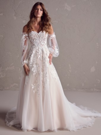 Rebecca Ingram Style #RUBY (24RS186A01 - Unlined bodice) #1 All Ivory Ivory Over Blush thumbnail