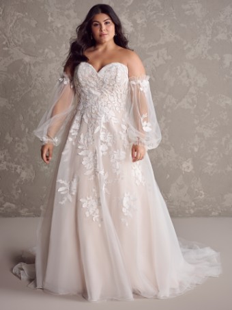 Rebecca Ingram Style #RUBY (24RS186A01 - Unlined bodice) #2 All Ivory Ivory Over Blush thumbnail