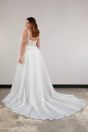 Here & Now Style #D4030 #4 default (IV-RUM) IVORY LACE TULLE AND ROYAL ORGANZA OVER RUM GOWN thumbnail