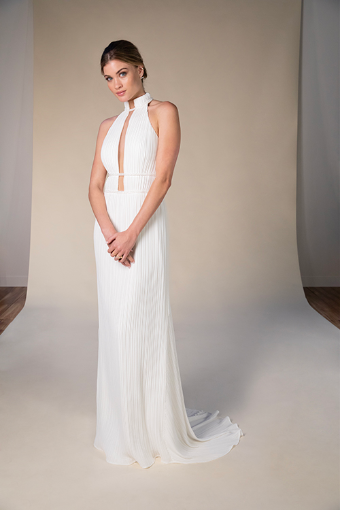 Here & Now Style #RHODES #0 default (IV-PL) Ivory Gown w Porcelain Tulle Illusion thumbnail
