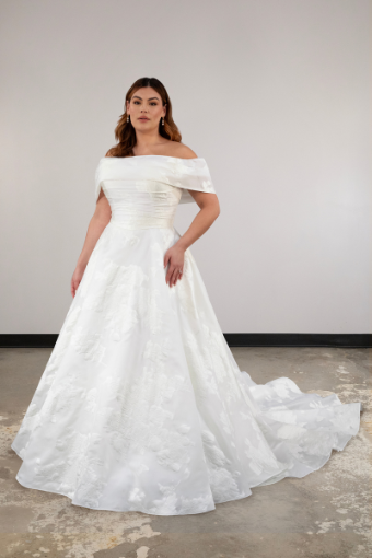 Here & Now Style #D3971 #3 (IVQ) IVORY ORGANDY JACQUARD thumbnail
