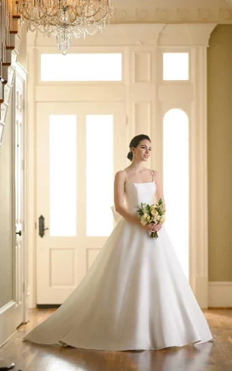 Here & Now Style #1295 #0 default Silk Natural Silk Zibeline with Ivory Tulle and Royal Organza(SZ1159ZZ) thumbnail