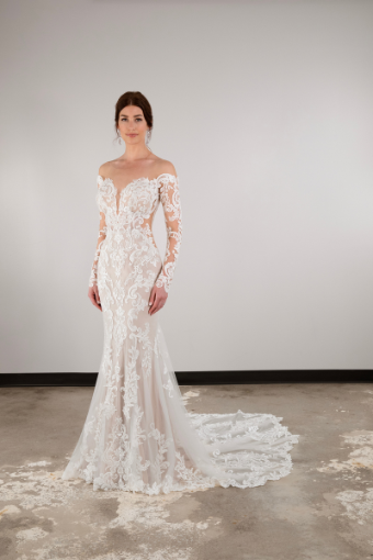 Here & Now Style #2509619 #0 default (IVIV-PL) Ivory Lace & Tulle over Ivory Gown w Porcelain Tulle Illusion thumbnail