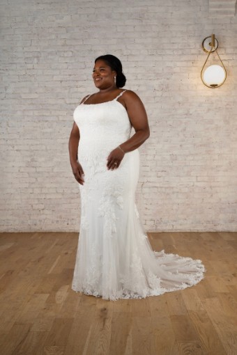 Here & Now Style #7762 (Bodice Unlined) #5 default (IV-IVR) Ivory Lace and Tulle over Ivory Gown thumbnail