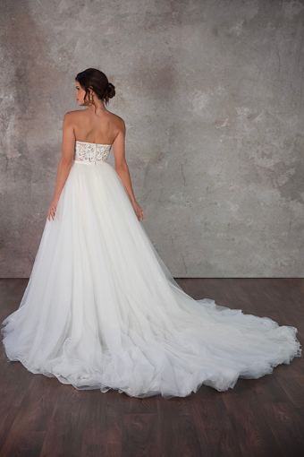Here & Now Style #D4133 (Dress Only) #1 (IV-RM) IVORY LACE AND TULLE OVER RUM GOWN thumbnail