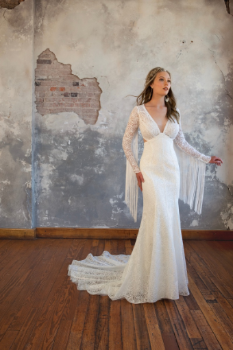 Here & Now Style #CASH #0 default (IVIV-PL) Ivory Lace & Tulle over Ivory Gown w Porcelain Tulle Illusion thumbnail