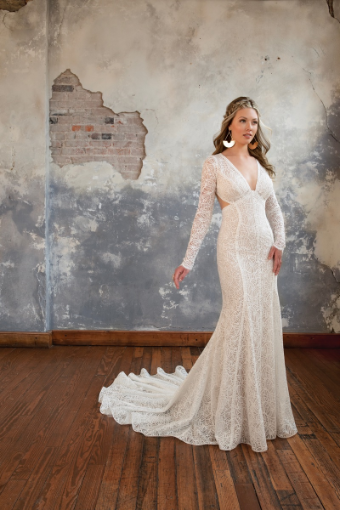 Here & Now Style #CASH #2 default (IVIV-PL) Ivory Lace & Tulle over Ivory Gown w Porcelain Tulle Illusion thumbnail
