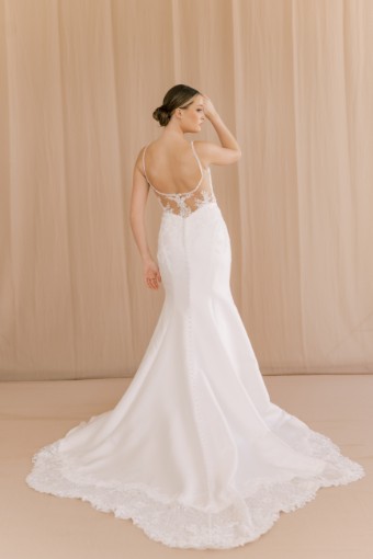 Here & Now Style #Parker - PA1305 #2 (IV-PL) Ivory Gown w Porcelain Tulle Illusion thumbnail