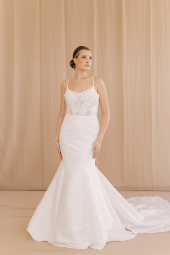 Here & Now Style #Parker - PA1305 #0 default (IV-PL) Ivory Gown w Porcelain Tulle Illusion thumbnail