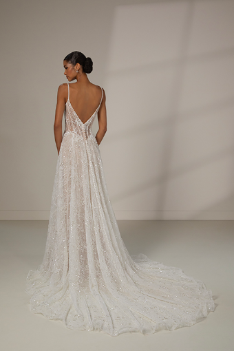 Here & Now Style #LE1385 #1 (IVIV-PL) Ivory Lace & Tulle over Ivory Gown w Porcelain Tulle Illusion thumbnail