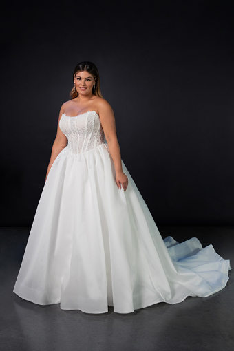 Here & Now Style #1848 (Bodice Unlined, Tie-Up Back, & Bow) #2 (IVR) Ivory thumbnail