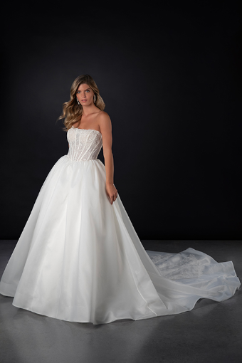 Here & Now Style #1848 (Bodice Unlined, Tie-Up Back, & Bow) #0 default (IVR) Ivory thumbnail