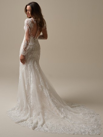 Here & Now Style #TORRENCE (25MZ266A01 - Long sleeves) #4 default Ivory/Silver Accent over Soft Nude (gown with Natural Illusion) thumbnail