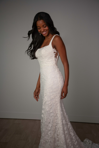 Here & Now Style #SY8253 #2 default (IVIV-PL) Ivory Lace and Tulle over Ivory Gown w Porcelain Tulle Plunge thumbnail