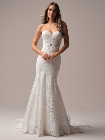 Here & Now Style #DAKOTA (25MB849A01 - Unlined bodice) #0 default All Ivory (gown with Ivory Illusion) thumbnail