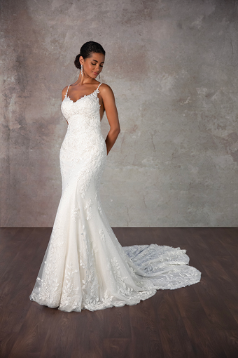 Here & Now Style #D4223 #2 default (IVIV-PL) Ivory Lace & Tulle over Ivory Gown w Porcelain Tulle Illusion thumbnail