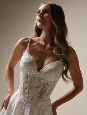 Here & Now Style #NARISSA (25SB354A02 - plain tulle) #2 Ivory over Soft Blush (gown with Natural Illusion) thumbnail
