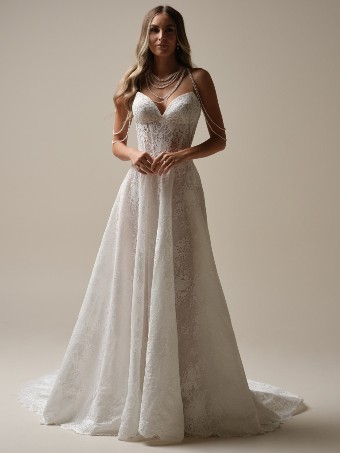 Here & Now Style #NARISSA (25SB354A02 - plain tulle) #0 default Ivory over Soft Blush (gown with Natural Illusion) thumbnail