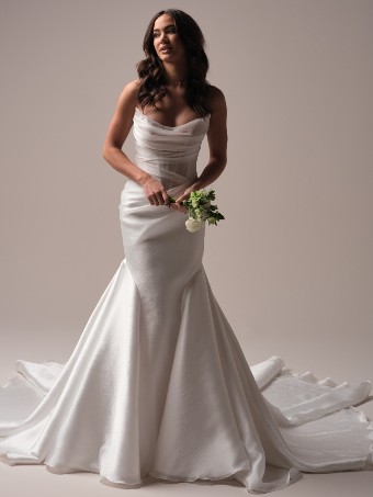 Here & Now Style #LAGOS (25SS901A01 - Unlined bodice) #0 default Diamond White (gown with Light Nude Illusion) thumbnail