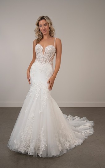 Here & Now Style #PA1446 #0 default (IV-PL) Ivory Gown w Porcelain Tulle Illusion thumbnail