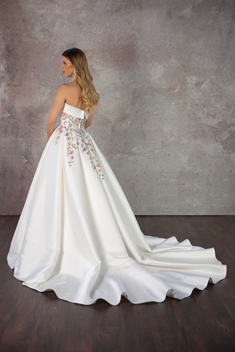 Here & Now Style #D4217 (Clear Beading & Ivory Lace) #1 (IV-IV) IVORY LACE ON IVORY GOWN thumbnail