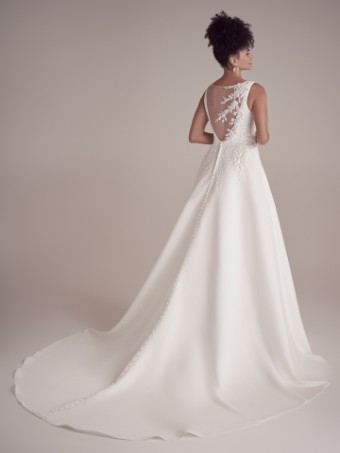 Style #PAXTON -22MS954A01 #1 default All Ivory (gown with Ivory Illusion) thumbnail