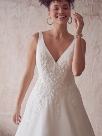 Style #PAXTON -22MS954A01 #3 All Ivory (gown with Ivory Illusion) thumbnail