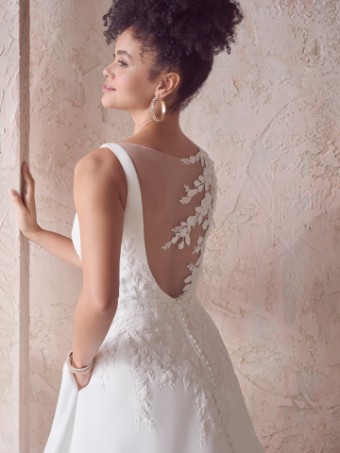 Style #PAXTON -22MS954A01 #5 All Ivory (gown with Ivory Illusion) thumbnail